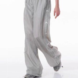 Med Silver Reflective Casual Sweatpants w/ Bows